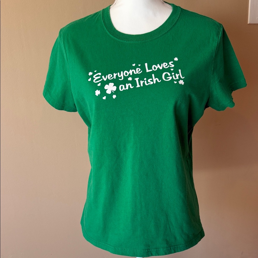 Green Graphic Tee - Everyone Loves an Irish Girl